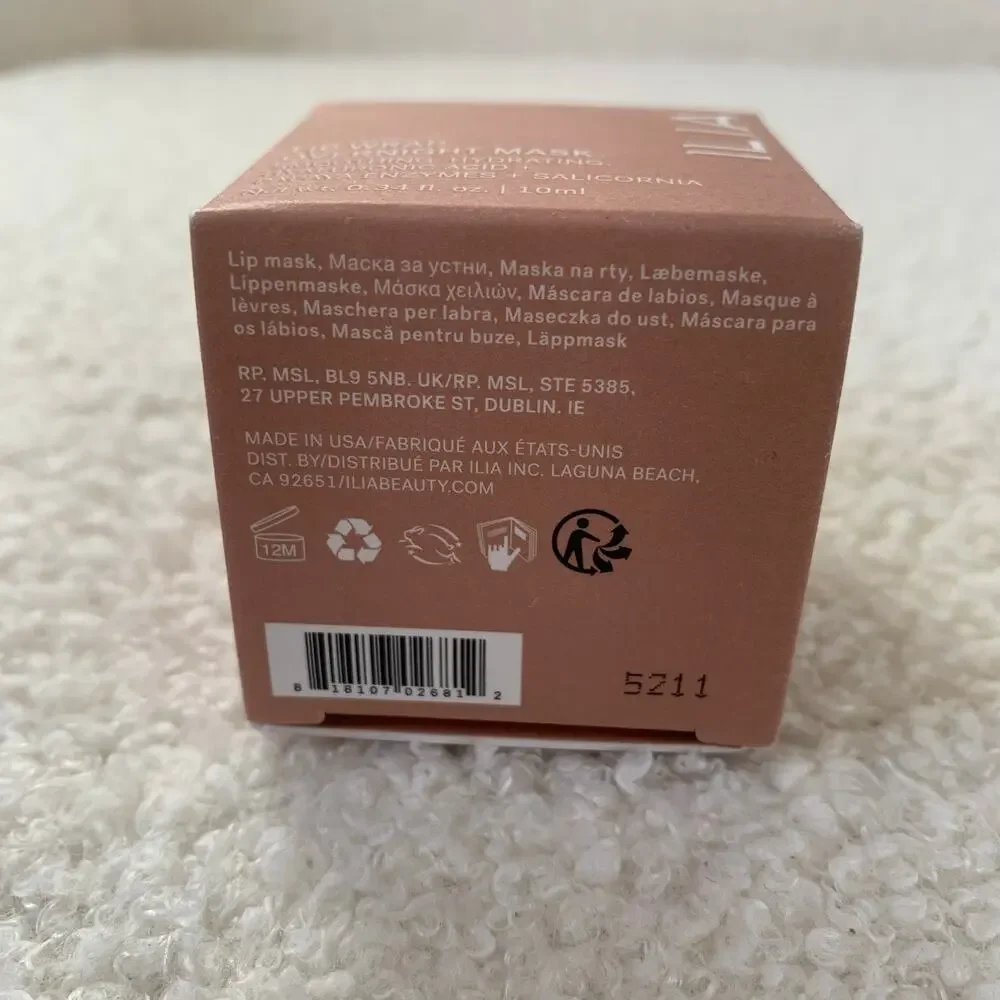 10 ml ILIA Lip Wrap Overnight Lip Mask Smoothing Hydrating Hyaluronic Acid